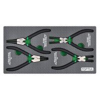 Набор съёмников стопорных колец 4ед. (в ложементе) TOPTUL GEA0408