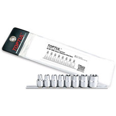 Набор головок TORX 3/8" E8-E20 8ед.(звезда Давида) TOPTUL GAAG0802