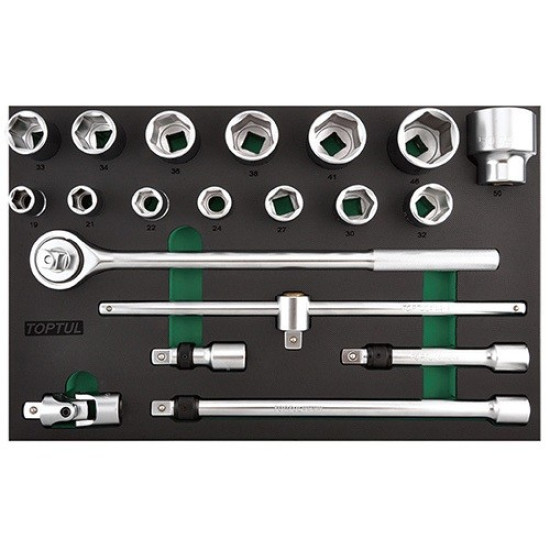 Набор инструмента 3/4" 20ед. (в ложементе) TOPTUL GVD2010
