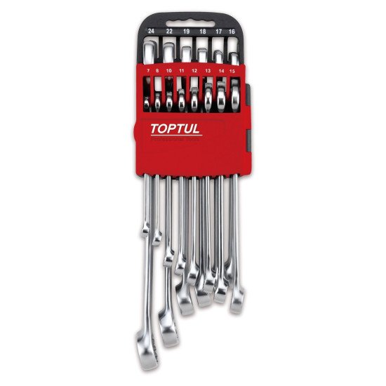 Набір ключів комбінованих 7-24мм 14од. на холдері (червоний) TOPTUL GSAB1402