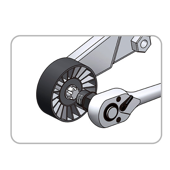Головка 1/2" Ribe M10S для натяжителя ремня TOYOTA TOPTUL JDDF1610