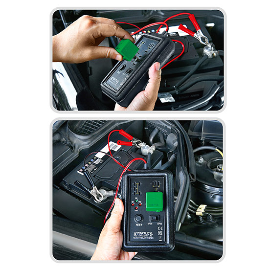 Тестер автомобильных реле 12V / 24V, 4-pin / 5-pin TOPTUL EAAE0124