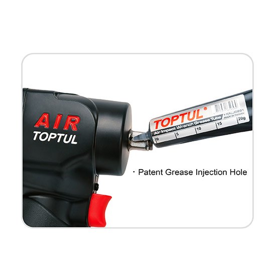 Пневмогайковерт 1/2" 900 Nm 10000об/мин 1,37кг супер-короткий Super Duty TOPTUL KAAQ1665