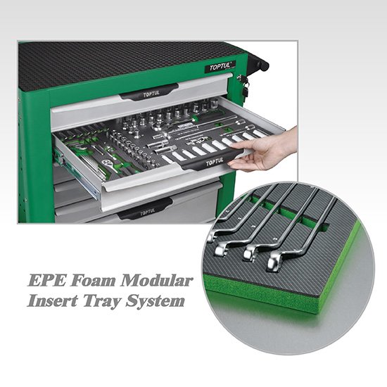 Набор инструмента комбинированный 17ед. (в ложементе, тип D) TOPTUL GED0173
