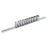 Набор головок 12-гр. 1/4" дюймовых 10ед. (на планке) TOPTUL GAAQ0810D-12
