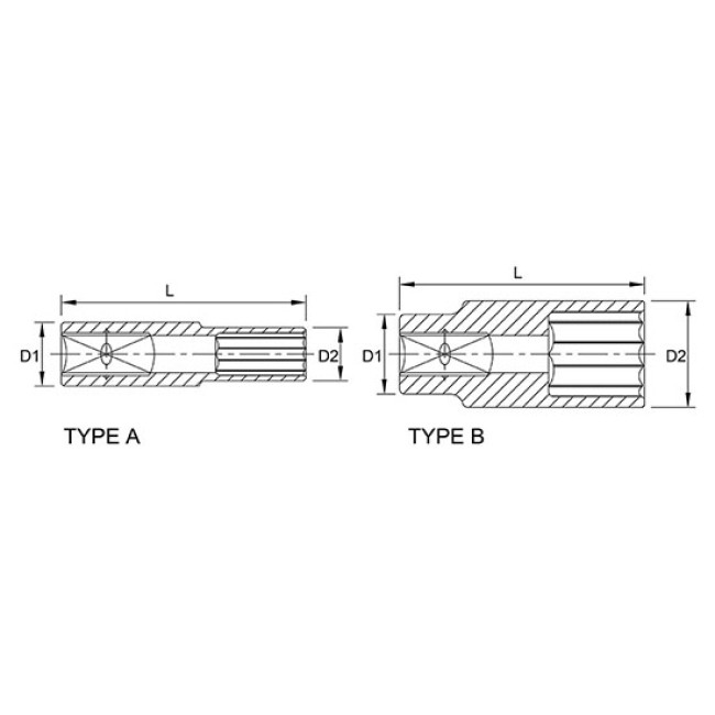 Головка торцева довга 1/2" 30мм 12-гранна TOPTUL BAEF1630