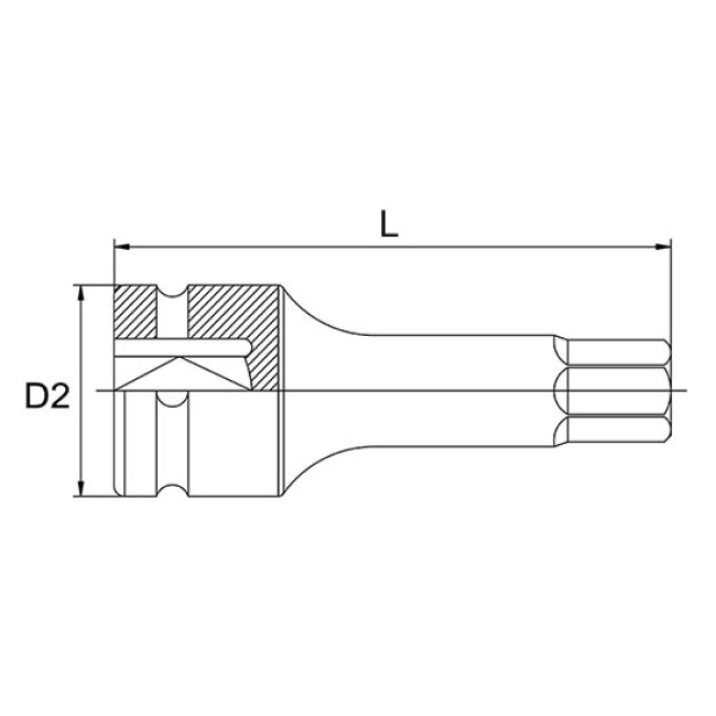 Головка ударна 1/2" HEX 7мм TOPTUL KADH1607
