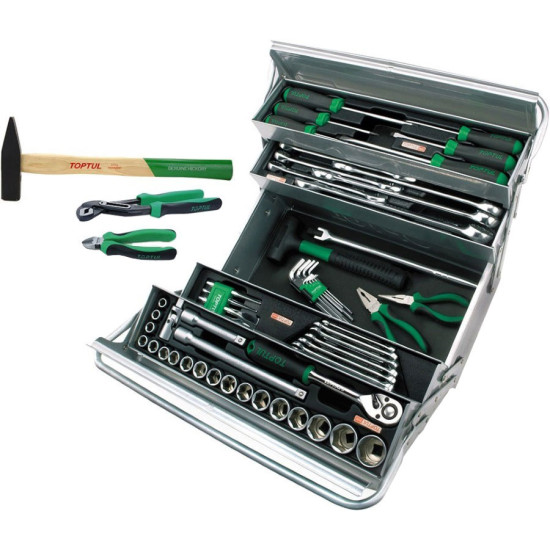 Ящик с инструментом (TBAC0501, 5 секций) 63ед. 1/2" TOPTUL GCAZ0039