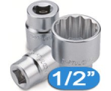 Головки торцевые под квадрат 1/2" 12-гранные