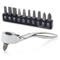 Набор бит 1/4" с трещоткой-битодержателем 12ед. TOPTUL GAAR1201