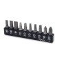 Набір біт 1/4" 10шт. (PH, SL, Torx, SQ) TOPTUL GAAV1001