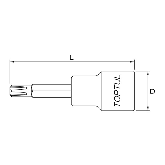 Головка с насадкой RIBE M12x100мм 1/2" TOPTUL BCRA1612