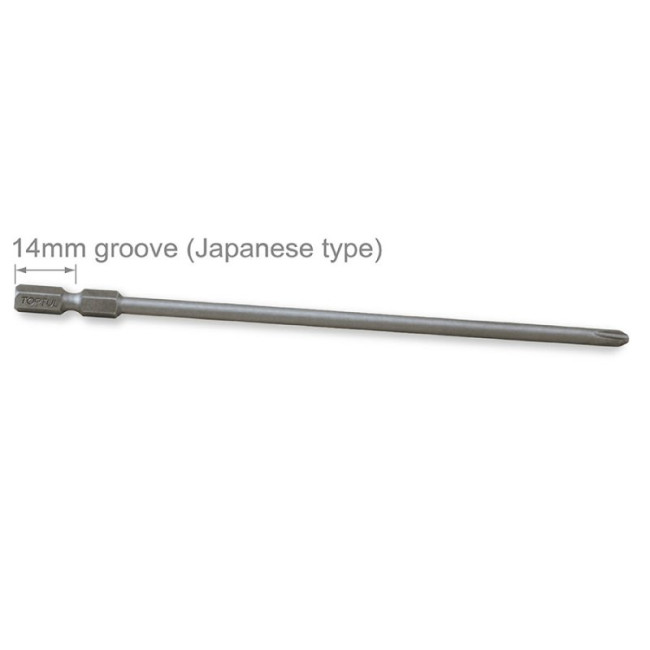 Насадка 1/4" 150мм PH2 магнітна (під шуруповерт) TOPTUL FSLC0802