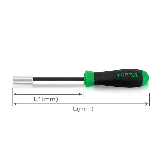 Отвертка-битодержатель 1/4" x 240мм с магнитом TOPTUL FTBA0824