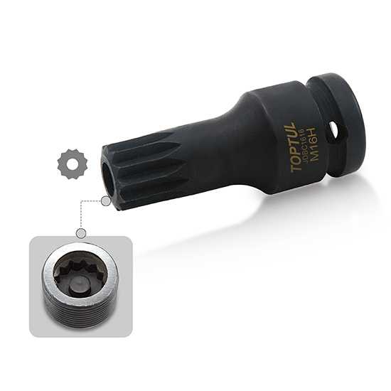 Головка для маслозливної пробки VW, AUDI (M16H) L60мм TOPTUL JDBC1616