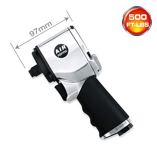 Пневмогайковерт 1/2" 678N·m 9500об/мин супер-короткий TOPTUL KAAQ1650