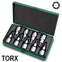 Набор бит впрессованных в головку 1/2" TORX Т20-Т60 TOPTUL GAAD0903