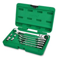 Набор ключей комбинированных с трещоткой и шарниром 10 ед. TOPTUL GAAI1003 Набор ключей комбинированных с трещоткой и шарниром 10 ед. TOPTUL GAAI1003