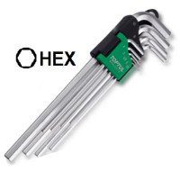 Набор шестигранников супердлинных 9ед. 1,5-10мм TOPTUL GAAL0912 Набор шестигранников супердлинных 9ед. 1,5-10мм TOPTUL GAAL0912