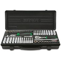 Набор инструмента 1/4" (дюймовые+метрические головы) 54 ед. TOPTUL GBA54400