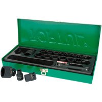Набор головок ударных 1/2" 10-32мм + удлинитель 18 ед. TOPTUL GCAD1807