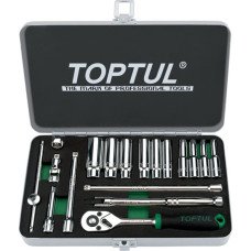 Набір інструменту 1/4" 18шт. Дюймового 3/16" -9/16" (довгі головки) TOPTUL GCAD1813
