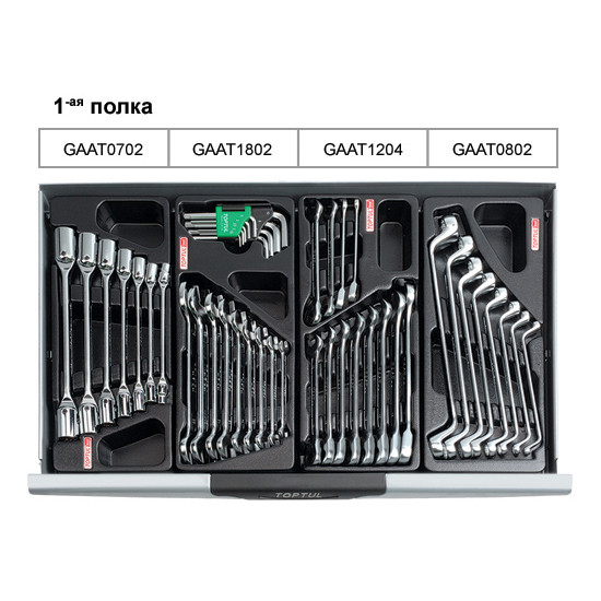 Тележка с инструментом 7 секций  227 ед. TOPTUL GCAJ0018