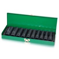 Набор головок ударных длинных 1/2" 10-24мм TOPTUL GDAD1002