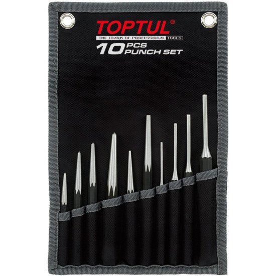 Набор выколоток и керн в чехле 10 ед. TOPTUL GPAQ1001