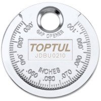 Приспособление типа "монета" для проверки зазора между электродами свечи TOPTUL JDBU0210 Приспособление типа "монета" для проверки зазора между электродами свечи TOPTUL JDBU0210